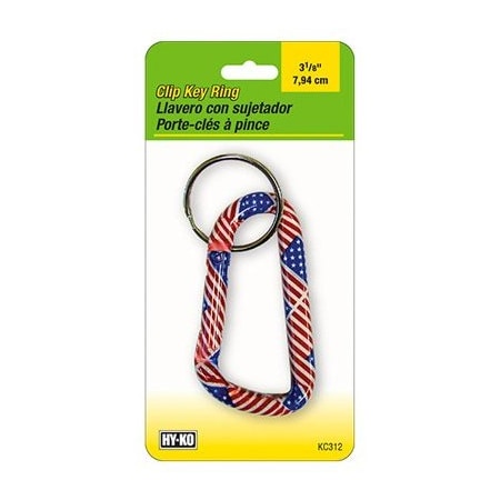 Hy-Ko Prod LG Flag Carabiner Clip KC312